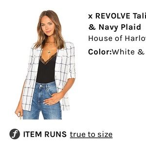 ✨WITH TAGS✨ HOUSE OF HARLOW x REVOLVE White + Navy Blazer
